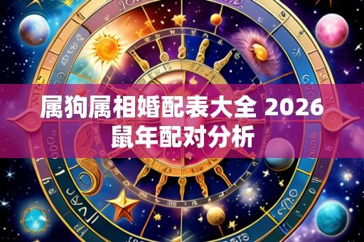 属狗属相婚配表大全 2026鼠年配对分析