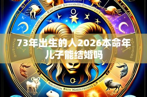 73年出生的人2026本命年儿子能结婚吗
