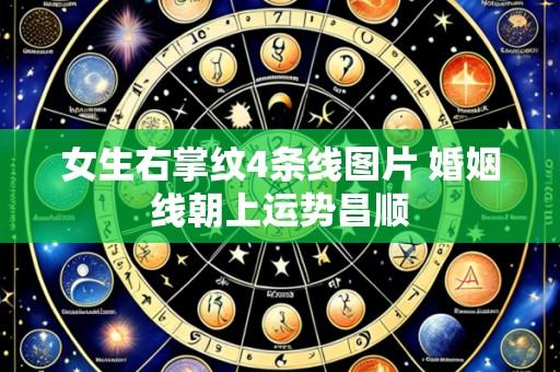 女生右掌纹4条线图片 婚姻线朝上运势昌顺