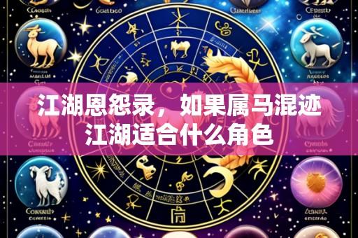 江湖恩怨录，如果属马混迹江湖适合什么角色