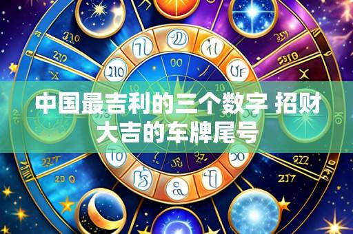中国最吉利的三个数字 招财大吉的车牌尾号