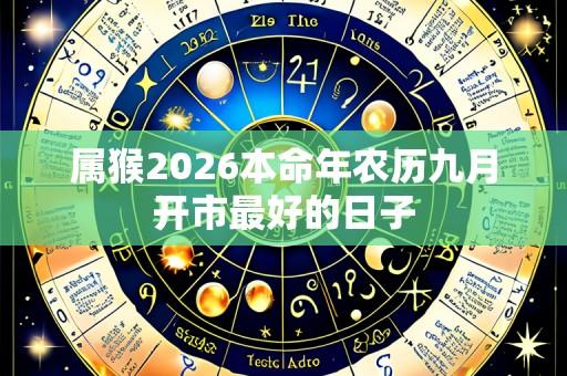 属猴2026本命年农历九月开市最好的日子