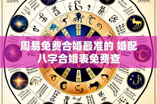 周易免费合婚最准的 婚配八字合婚表免费查