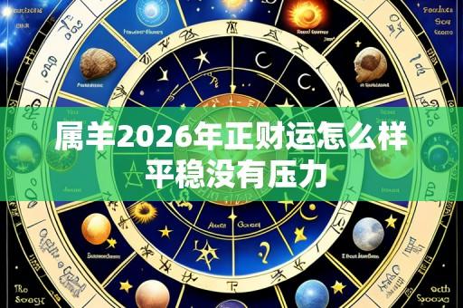 属羊2026年正财运怎么样 平稳没有压力