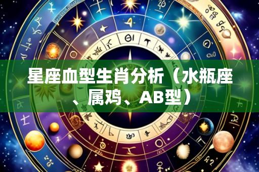 星座血型生肖分析(水瓶座、属鸡、AB型)