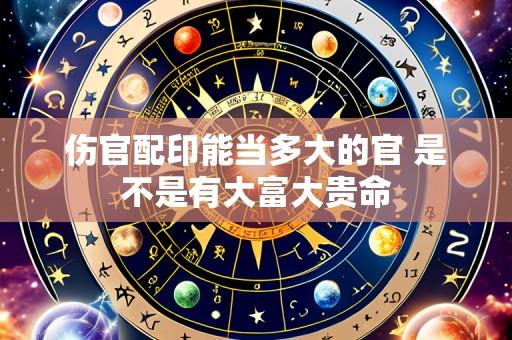伤官配印能当多大的官 是不是有大富大贵命