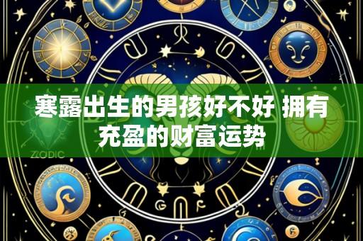 寒露出生的男孩好不好 拥有充盈的财富运势