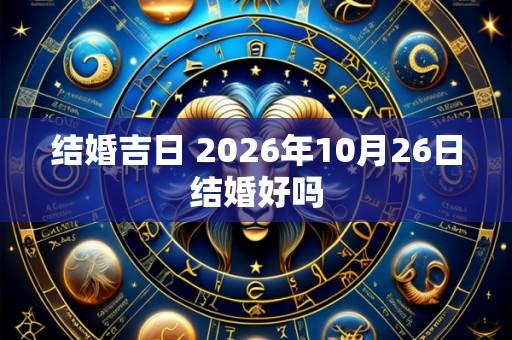 结婚吉日 2026年10月26日结婚好吗