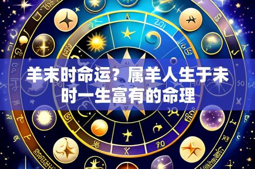 羊末时命运?属羊人生于未时一生富有的命理