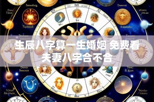 生辰八字算一生婚姻 免费看夫妻八字合不合
