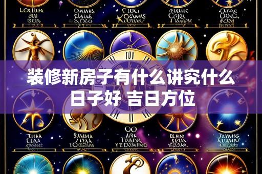 装修新房子有什么讲究什么日子好 吉日方位
