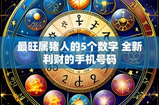 最旺属猪人的5个数字 全新利财的手机号码