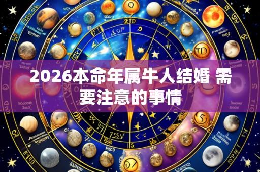 2026本命年属牛人结婚 需要注意的事情