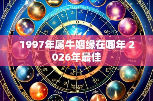 1997年属牛姻缘在哪年 2026年最佳