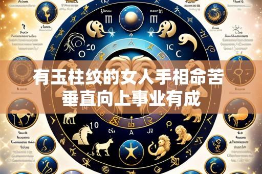 有玉柱纹的女人手相命苦 垂直向上事业有成