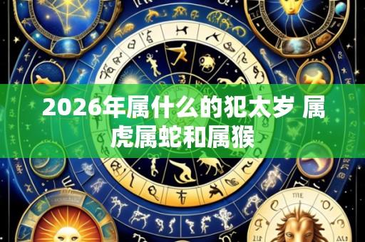 2026年属什么的犯太岁 属虎属蛇和属猴