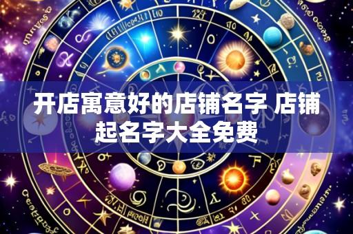 开店寓意好的店铺名字 店铺起名字大全免费