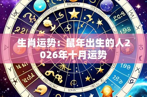 生肖运势:鼠年出生的人2026年十月运势