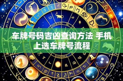 车牌号码吉凶查询方法 手机上选车牌号流程