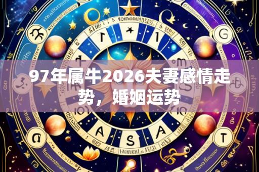 97年属牛2026夫妻感情走势,婚姻运势