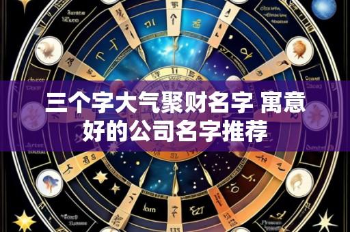 三个字大气聚财名字 寓意好的公司名字推荐