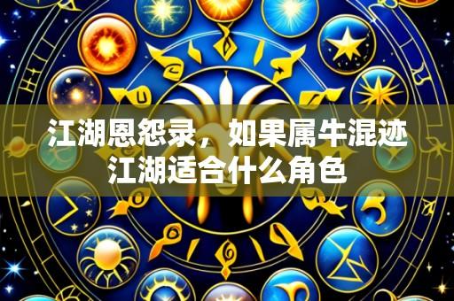 江湖恩怨录,如果属牛混迹江湖适合什么角色