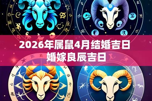 2026年属鼠4月结婚吉日 婚嫁良辰吉日