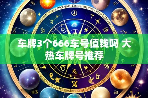 车牌3个666车号值钱吗 大热车牌号推荐