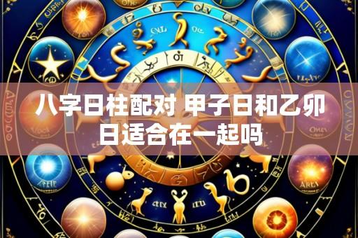 八字日柱配对 甲子日和乙卯日适合在一起吗