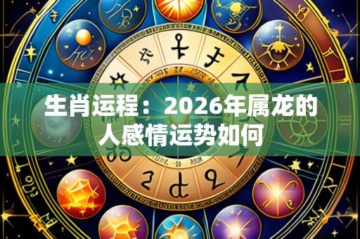 生肖运程:2026年属龙的人感情运势如何
