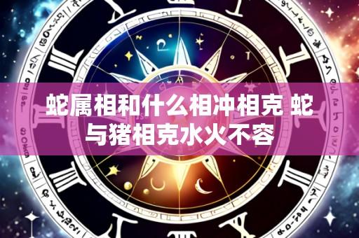 蛇属相和什么相冲相克 蛇与猪相克水火不容