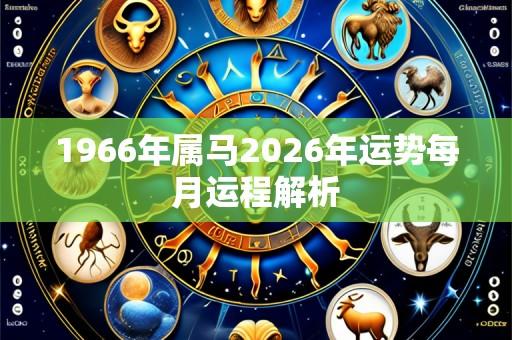 1966年属马2026年运势每月运程解析