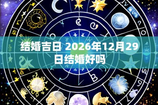 结婚吉日 2026年12月29日结婚好吗