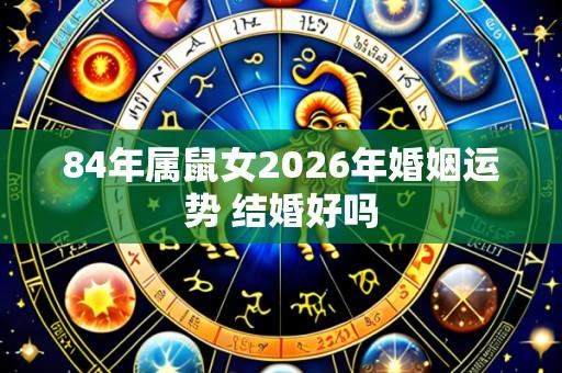 84年属鼠女2026年婚姻运势 结婚好吗