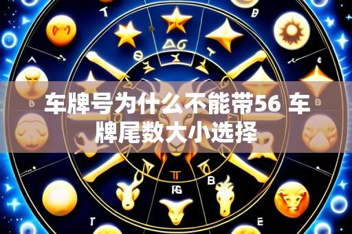 车牌号为什么不能带56 车牌尾数大小选择