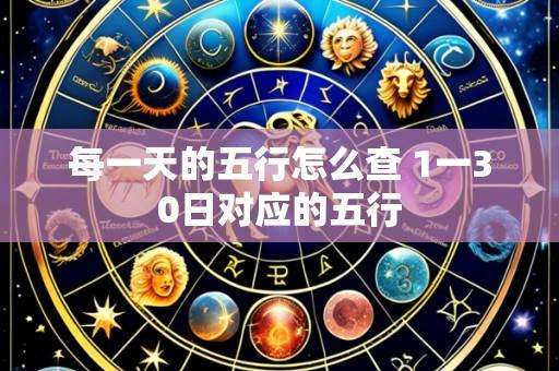 每一天的五行怎么查 1一30日对应的五行