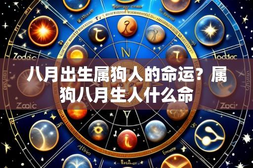 八月出生属狗人的命运?属狗八月生人什么命