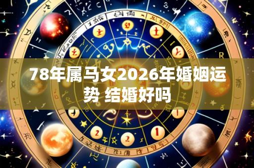 78年属马女2026年婚姻运势 结婚好吗