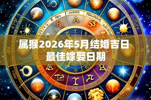属猴2026年5月结婚吉日 最佳嫁娶日期