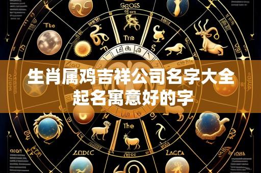 生肖属鸡吉祥公司名字大全 起名寓意好的字