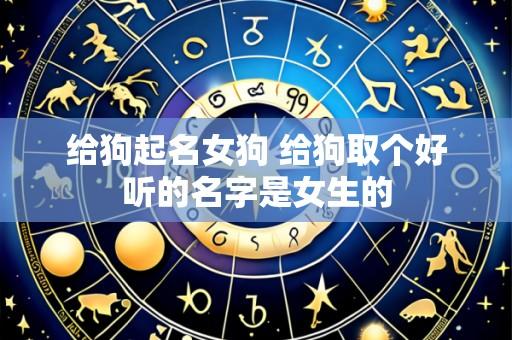 给狗起名女狗 给狗取个好听的名字是女生的