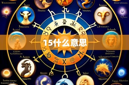 15什么意思