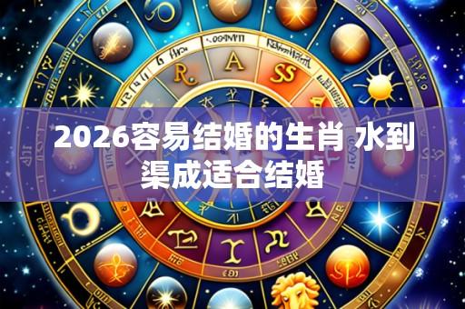 2026容易结婚的生肖 水到渠成适合结婚
