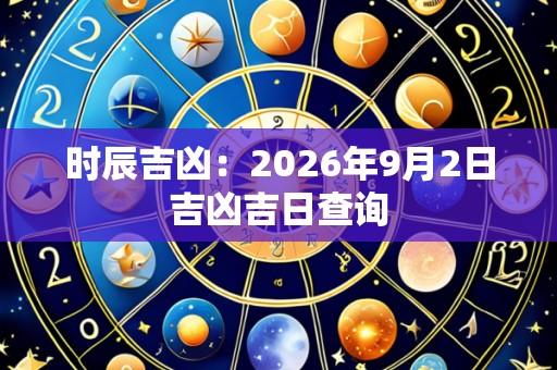 时辰吉凶：2026年9月2日吉凶吉日查询