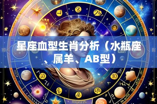 星座血型生肖分析（水瓶座、属羊、AB型）