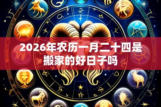2026年农历一月二十四是搬家的好日子吗