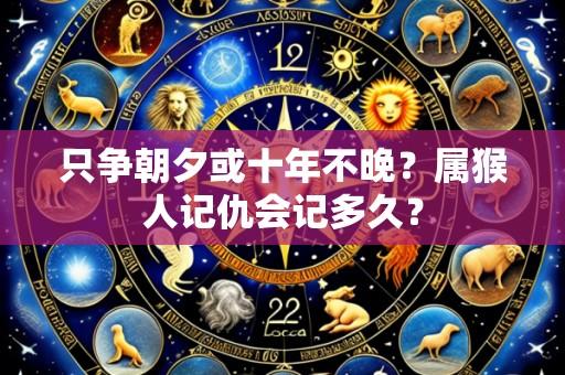 只争朝夕或十年不晚?属猴人记仇会记多久?
