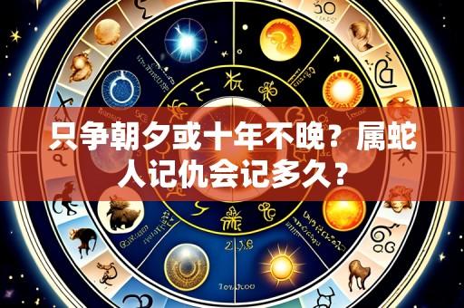 只争朝夕或十年不晚?属蛇人记仇会记多久?