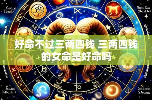 好命不过三两四钱 三两四钱的女命是好命吗