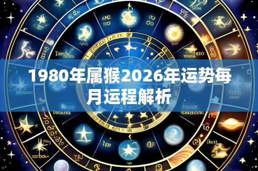 1980年属猴2026年运势每月运程解析